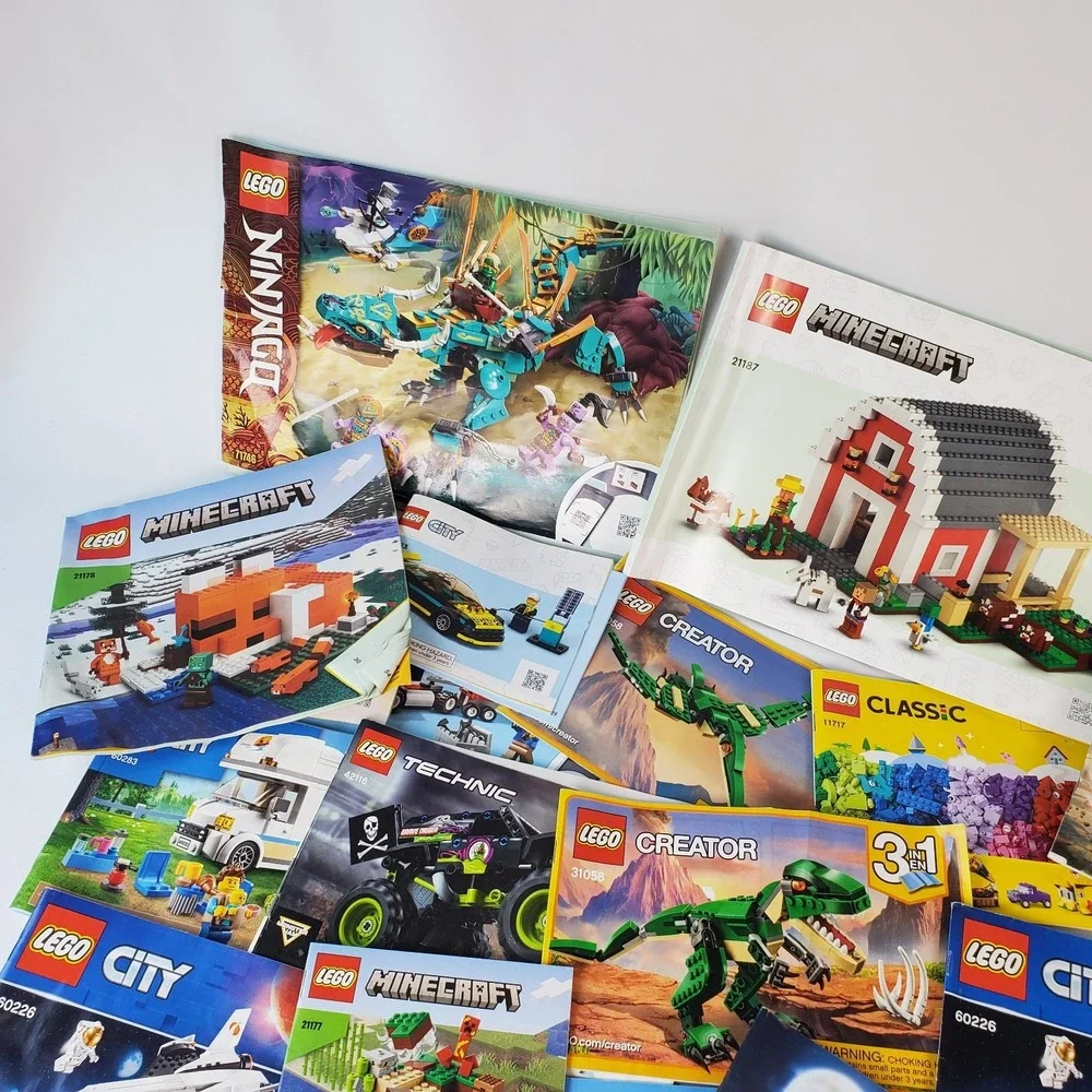 Lot Of 29 LEGO Instruction Manuals Ninjago, Minecraft, Mario, City, Gravedigger